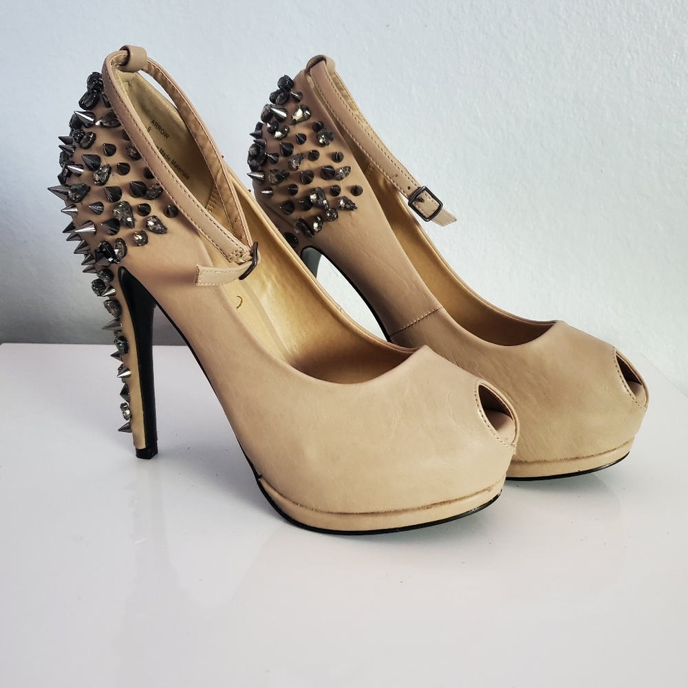 Privileged Peep Toe Studded Heel
